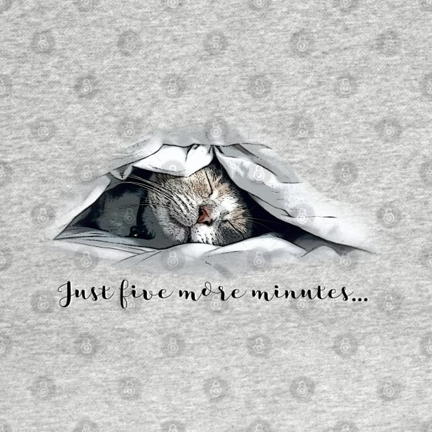 Just five more minutes - Cute sleeping cat by Off the Page